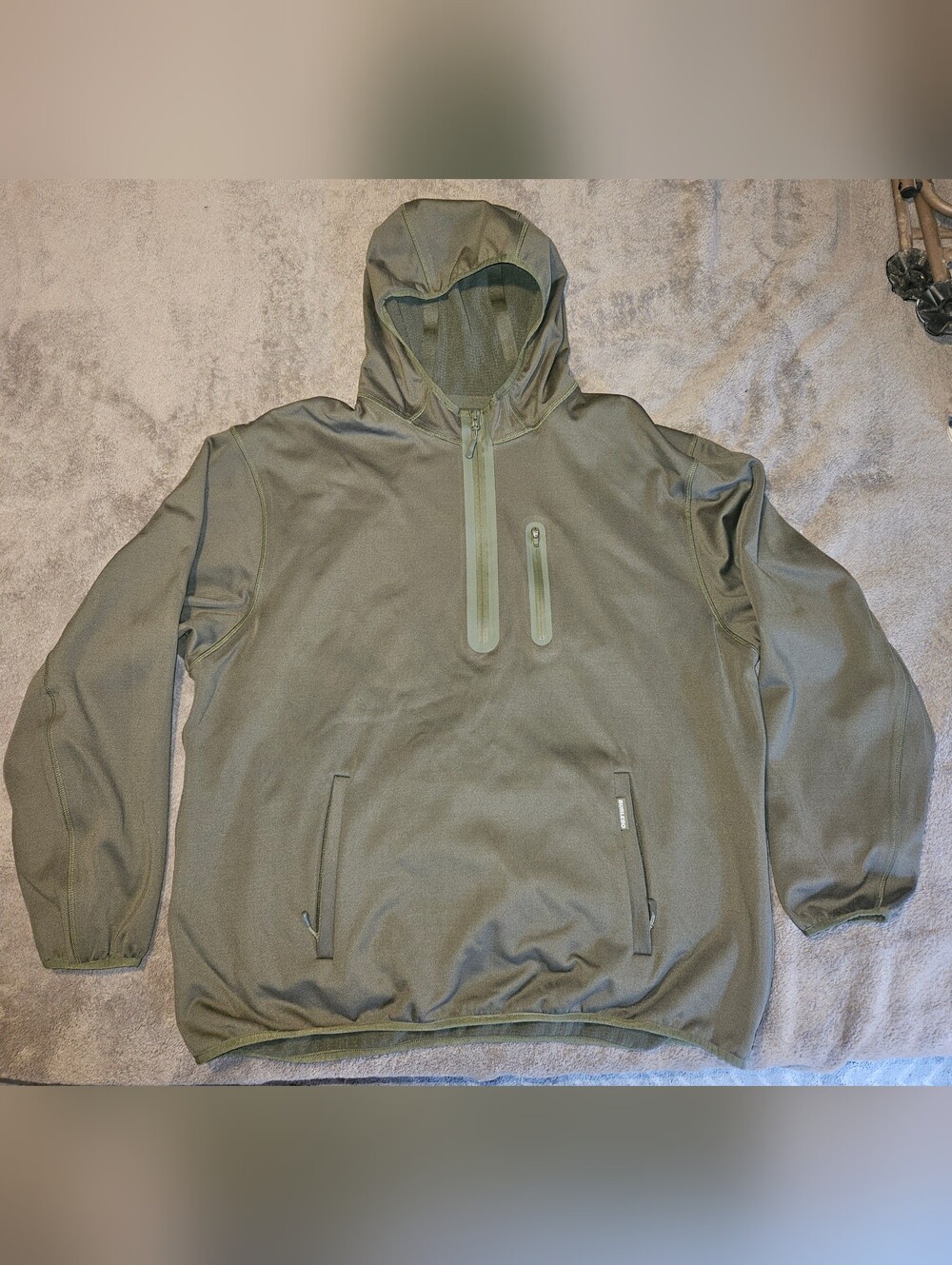Burlebo - Men's Duke Tech Mid Layer Fleece Pullover - Mallard Green